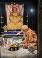 Jalabhisheka and Arati by HH Swamiji on Vardhanti Divasa of Shri Devi Durga Parameshwari Sannidhih at Karla (4 March 2025)